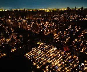 1 listopada na Cmentarzu Łostowickim w Gdańsku. Tak wygląda w dniu Wszystkich Świętych