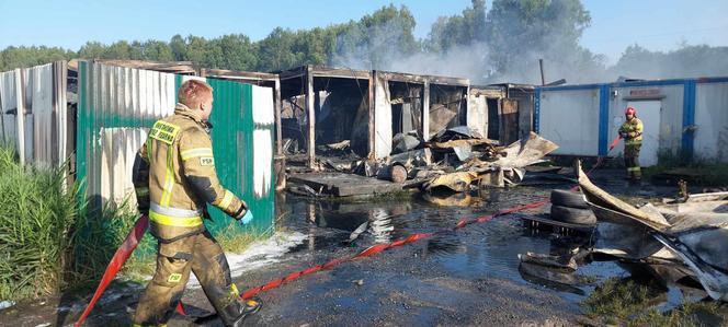 Pożar w Sławkowie. Płomienie w terminalu przeładunkowym