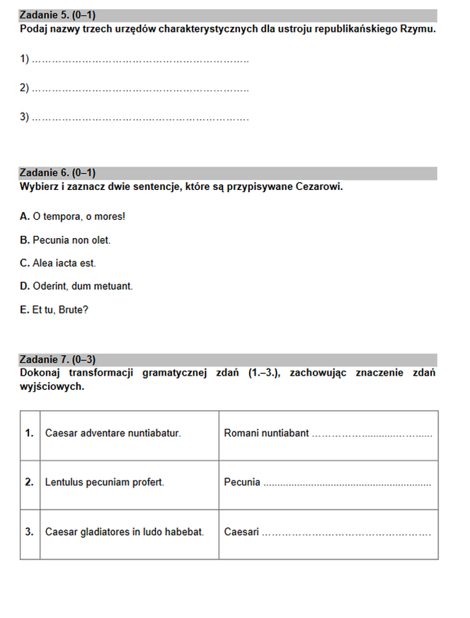 Matura 2021, język łaciński. Arkusze, pytania, zadania. Co było na maturze 2021 z języka łacińskiego?