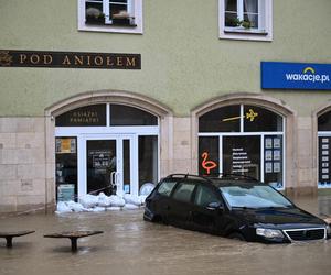 Kłodzko. Zalane centrum miasta