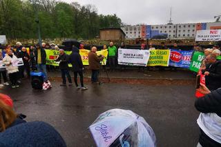 Protest przeciw wycince drzew w Parku Śląskim
