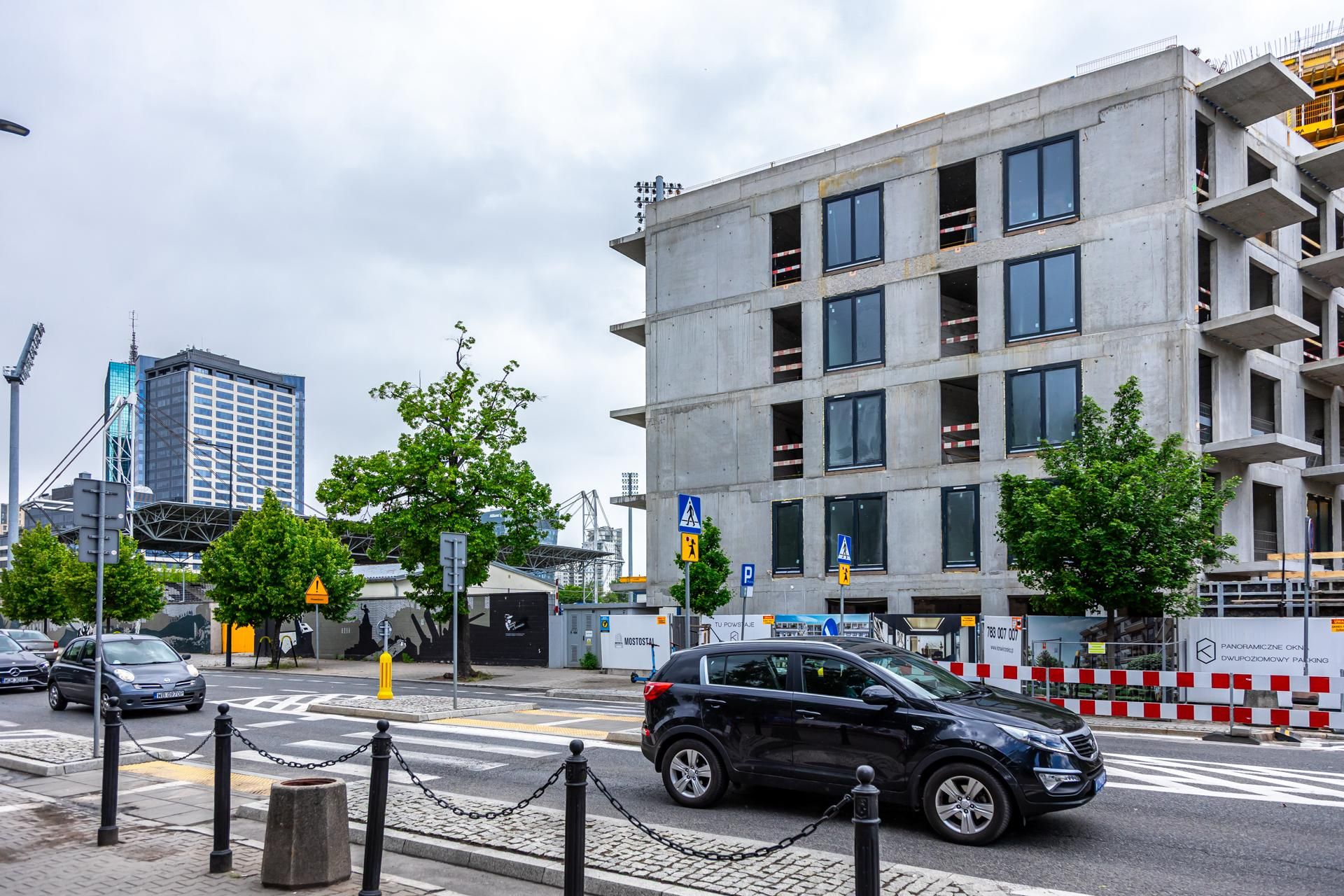 Konwiktorska Residence w Warszawie w trakcie budowy