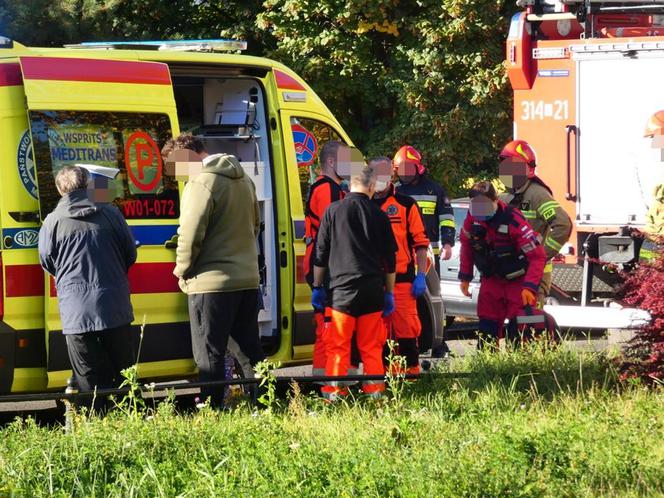 Wypadek na Czerniakowie, w akcji śmigłowiec LPR