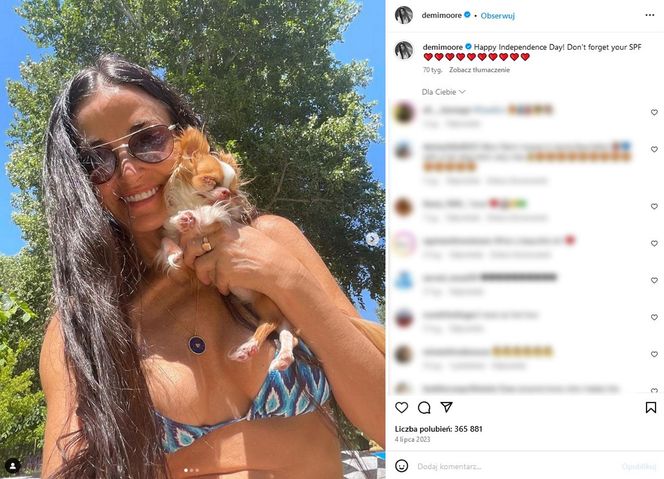 Demi Moore ma 62 lata i pokazała się w bikini! Opadną Wam szczęki