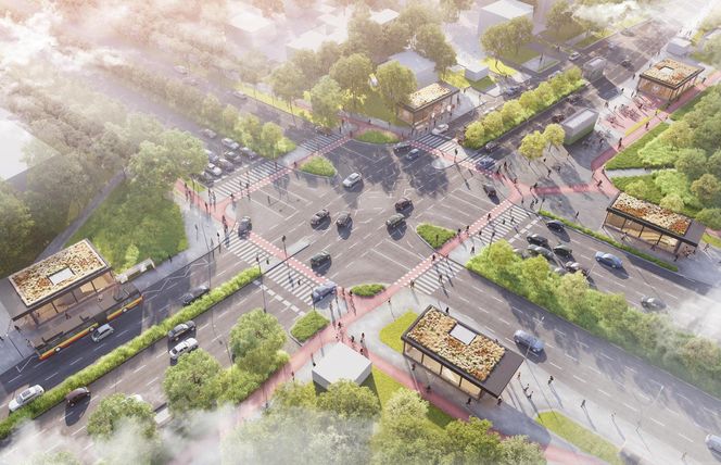 Wizualizacje okolic przyszłej stacji M3 Ostrobramska