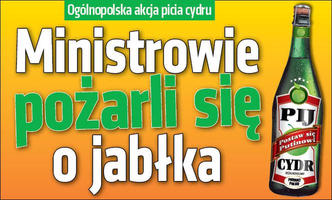 Piechociński i Arłukowicz pożarli się o reklamy cydru!