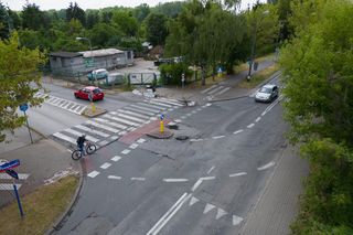 Skrzyżowanie Obrońców Tobruku i Powązkowskiej. Powstanie tu rondo