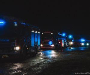 Pożar zakładu meblarskiego w Sadowie