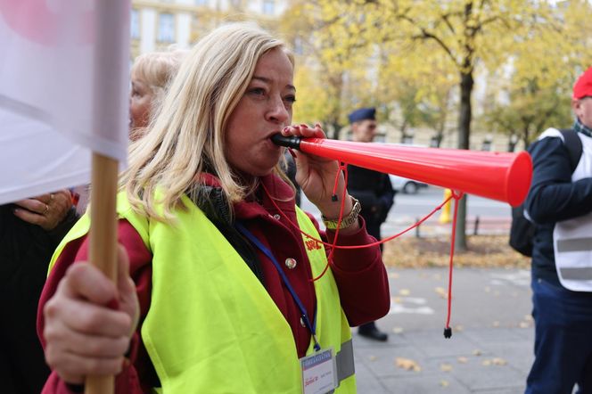 Protest hutników w Warszawie (23.10.2024)