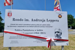 Rondo w Grzybnie otrzymało imię Andrzeja Leppera