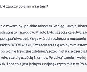 Chat GPT o Szczecinie 