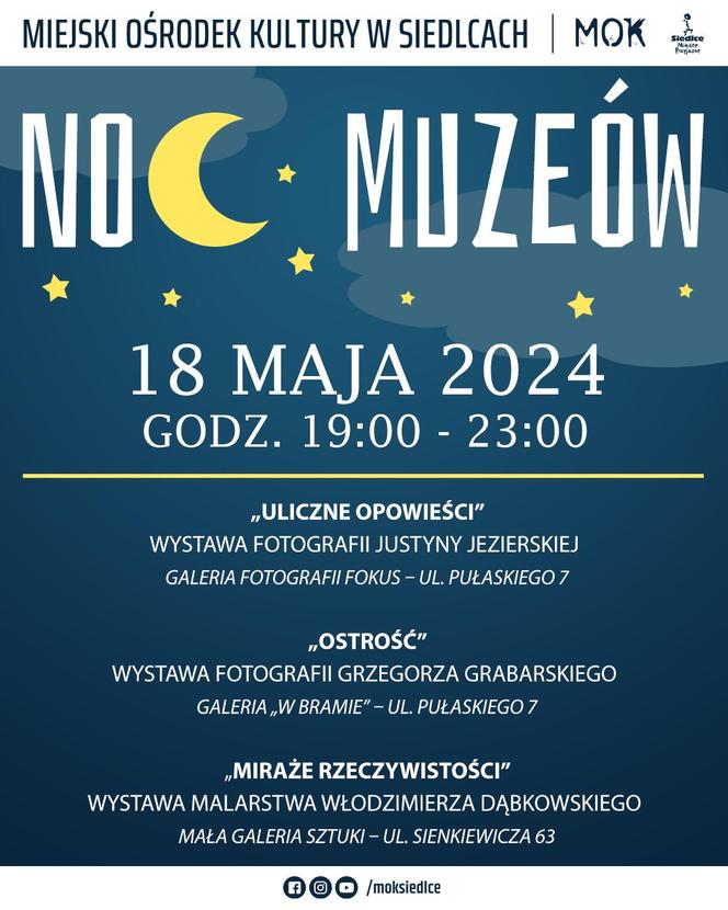 Noc Muzeów w galeriach Miejskiego Ośrodka Kultury w Siedlcach