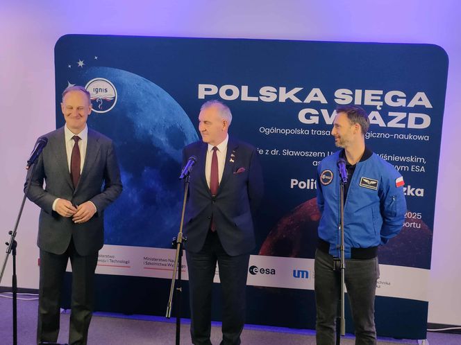 Sławosz Uznański-Wiśniewski odwiedził Politechnikę Łódzką