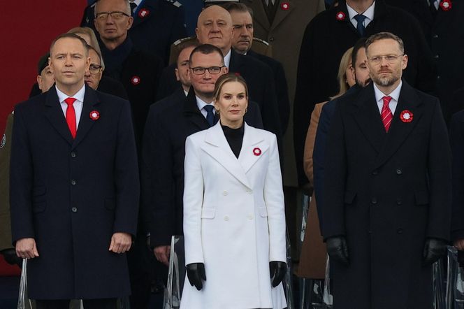 Marta Nawrocka w czasie obchodów Narodowego Święta Niepodległości