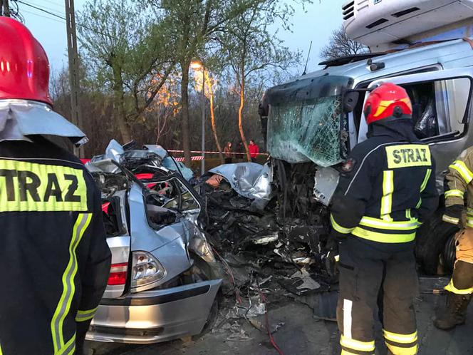Wypadek w Błoniu na DK 92.