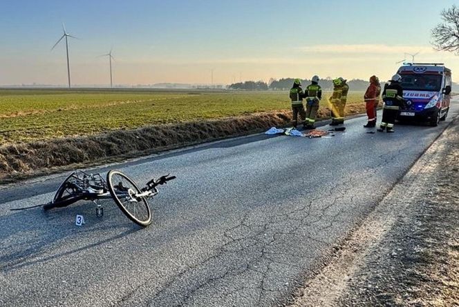 64-letni rowerzysta zginął w wypadku pod Piotrkowem Trybunalskim