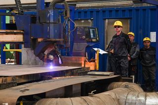 Budowa statku w stoczni szczecińskiej