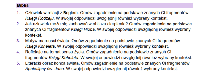 matura ustna 2023 język polski - pytania jawne