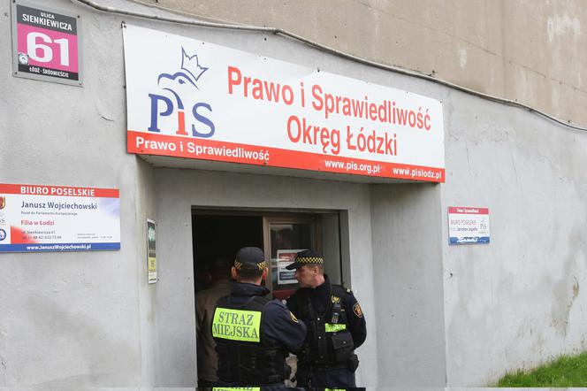 Atak w siedzibie PiS w Łodzi