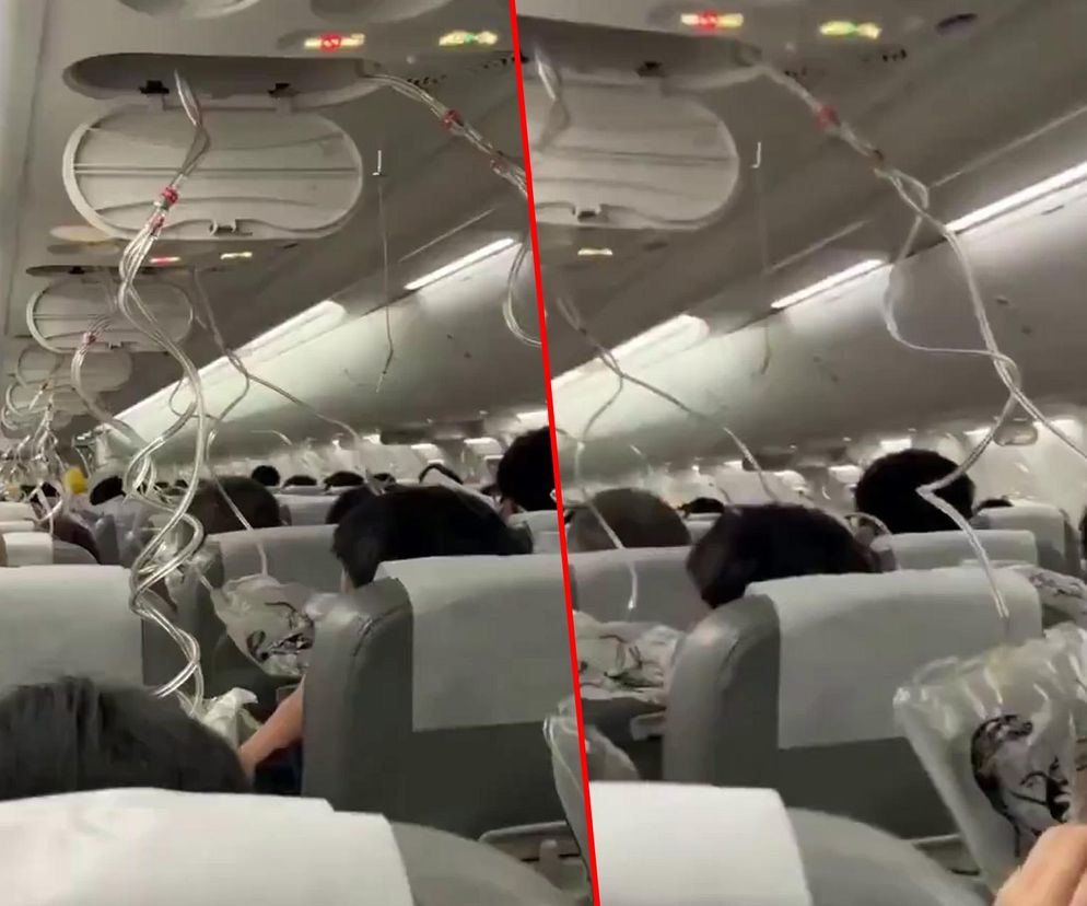 Samolot nagle zaczął spadać! Wideo pokazało, co działo się w środku