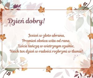 Dzień dobry w środę październik - kartki