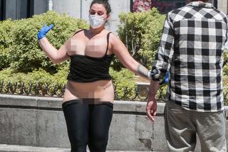 Prostytutka protestuje w Madrycie