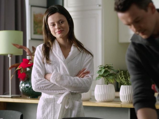 M jak miłość odc. 1853 kulisy serialu. Kasia (Paulina Lasota), Jakub (Krzysztof Kwiatkowski) 