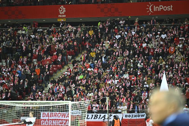 Kibice na meczu Polska-Szkocja na PGE Narodowym