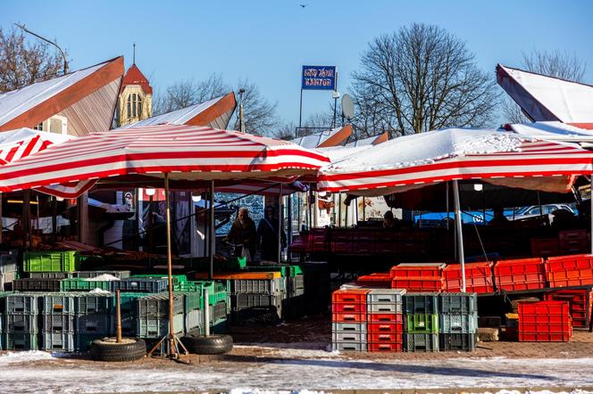 Targowisko przy ul. Orlej w Otwocku przed modernizacją