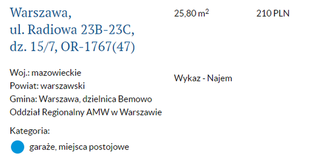 Oferta Agencji Mienia Wojskowego