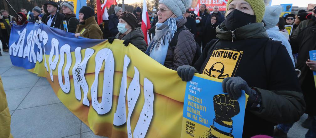 Kijów, Warszawa - wspólna sprawa!. Mieszkańcy stolicy na antywojennych protestach