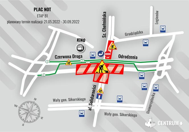 Tramwaj na Jar: Najruchliwsze skrzyżowanie w Toruniu do remontu. Jak pojedziemy przez plac NOT?
