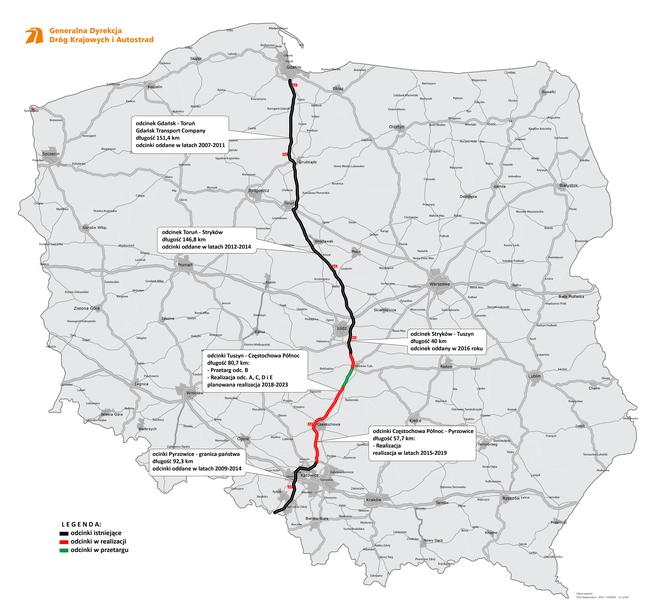 Autostrada A1 - MAPA