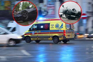 Auto dachowało, motocykl został zniszczony. 53-latek zginął w zderzeniu na drodze krajowej nr 22