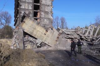 Wyburzanie Szkieletora w Sosnowcu