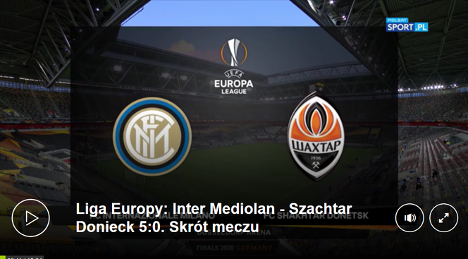 Skrót meczu Inter Mediolan - Szachtar Donieck