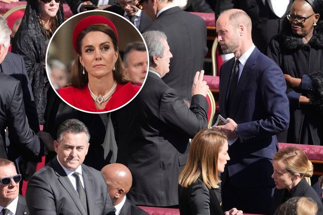 Księżna Kate nieobecna na pogrzebie papieża! Książę William był sam