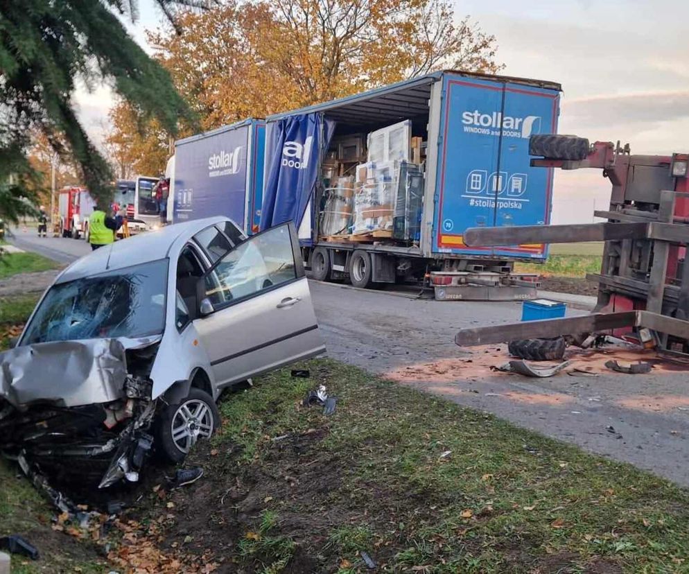 Wypadek w Blizanówku. Nie żyje operator wózka widłowego