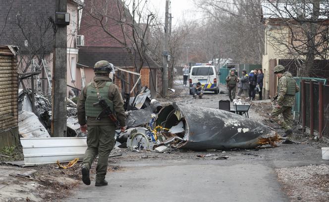 Wojna na Ukrainie - zniszczenia w Kijowie