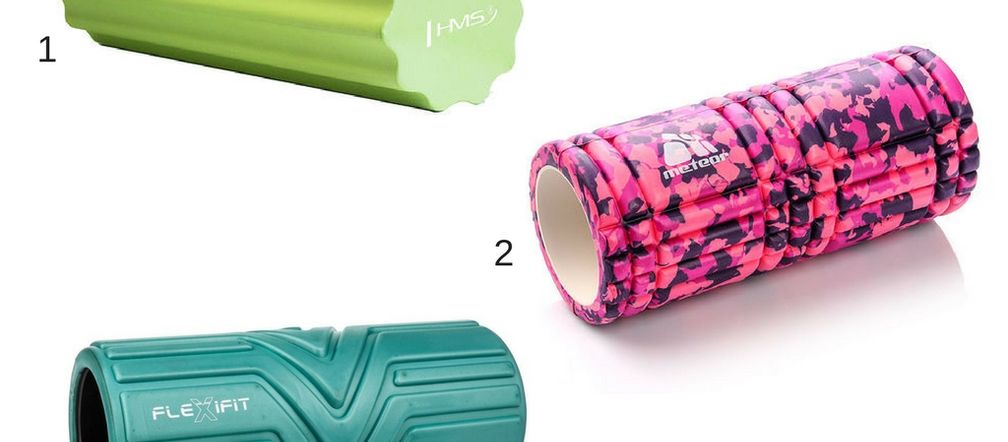 1. Roller do masażu HMS, wymiary 45 x 15 cm, cena: 49 zł. 
 2. Roller fitness Meteor, wymiary 14 x 33 cm, cena: od 55 zł. 
 3. Wałek do masażu Flexifit, wymiary 14 x 31 cm, cena: 58   zł.