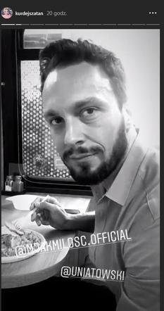 M jak miłość. Leszek Krajewski (Sławek Uniatowski) na planie