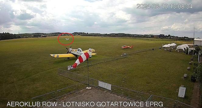 Groźna sytuacja na lotnisku w Gotartowicach. Pilot zahaczył o płytę lotniska