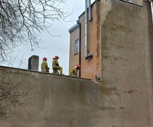 Pożar w kamienicy w Lesznie. Strażacy wynosili sadzę z komina wiadrami 