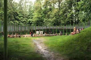 Wizualizacja nowych atrakcji na Miejskiej Górze w Starym Sączu