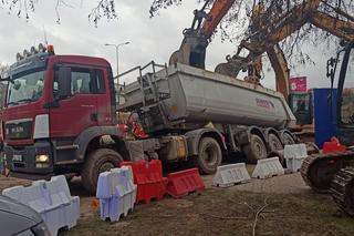 Olsztyn. Wypadek podczas prac przy inwestycji tramwajowej
