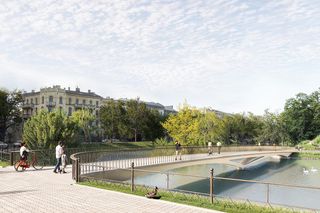 Wizualizacje Kładki Łąbędziej we Wrocławiu