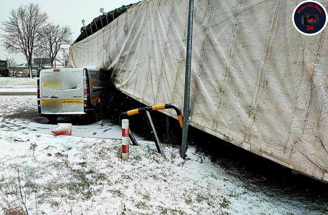 Wichura powaliła ciężarówkę w Warszawie