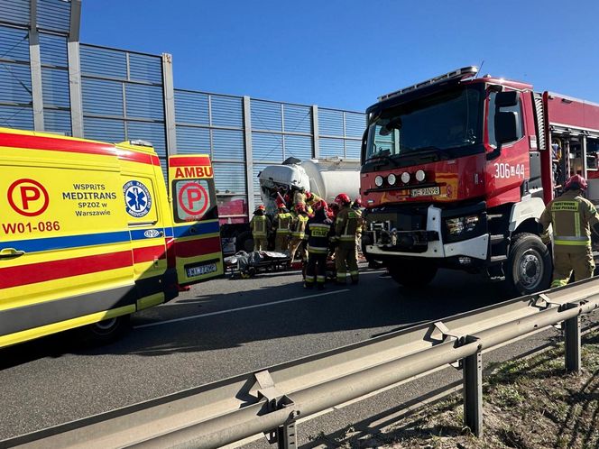 Na trasie S2 w rejonie Ursusa doszło do poważnego wypadku