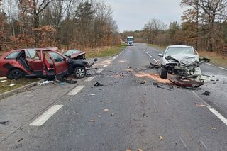 Fatalny wypadek na DK27! Pięć osób, w tym dwoje dzieci, zabrały karetki. Dramat pod Zieloną Górą