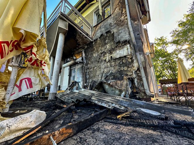 Pożar restauracji w Ostródzie. Sandacza jadł tu niedawno Karol Nawrocki